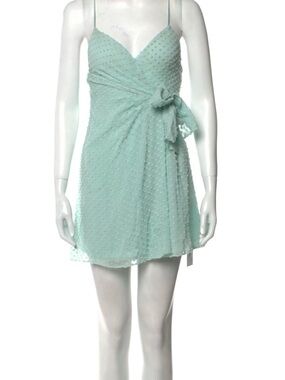 Alice & Olivia Mint Green Katie Faux Wrap Dress NWT